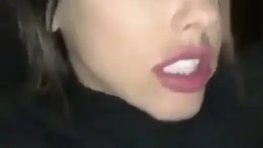 Horney lesbian sucking pussy on car